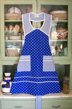 1940 Sky Blue polka dot / blue gingham