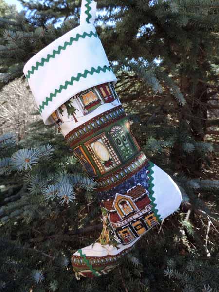 Christmas Village Christmas Stocking