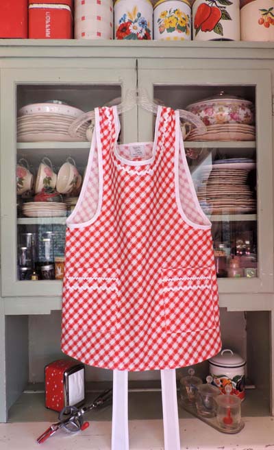 Grandma Red and White Kitchen apron