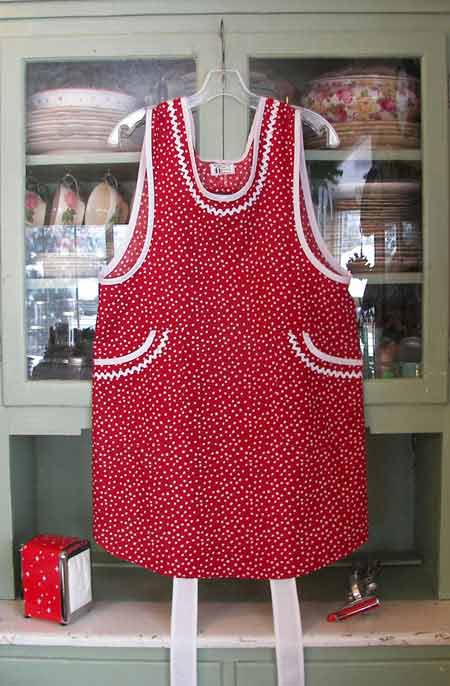 Aunt Violet Red Polka Dot Aprons