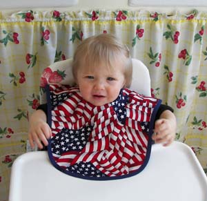 4th of July baby bib