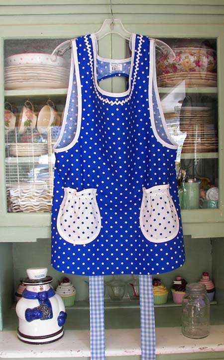 Blue Polka Dot apron