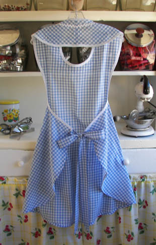 Rose Blue gingham back